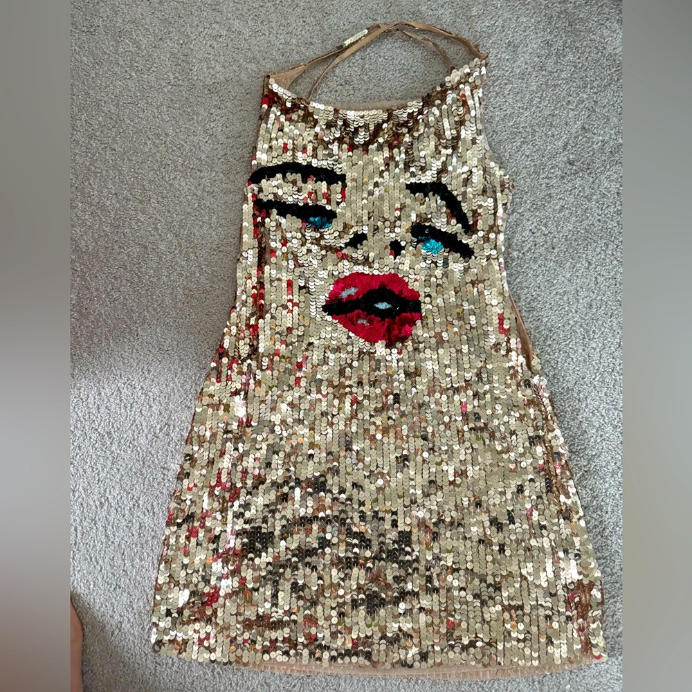 RARE!!! Betsey Johnson Marilyn Monroe sequin dress!!!!!!